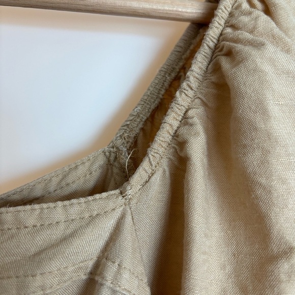 OYSHO Spain linen blend belted blouse top. Size medium - Picture 12 of 16